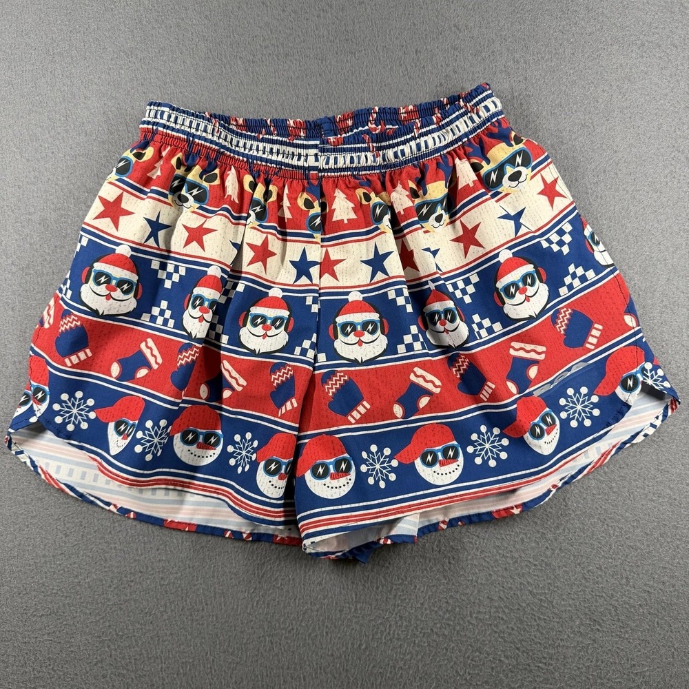 Boa Running Shorts Mens Medium Uglier Sweater Print Lined Half Split 3 In Inseam